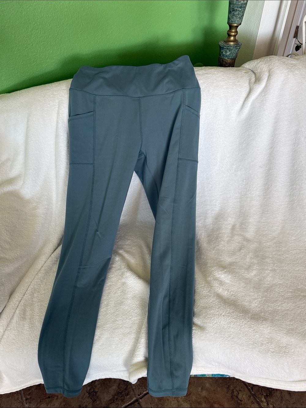 Reebok Slate Blue High-Waist Pocket Leggings
